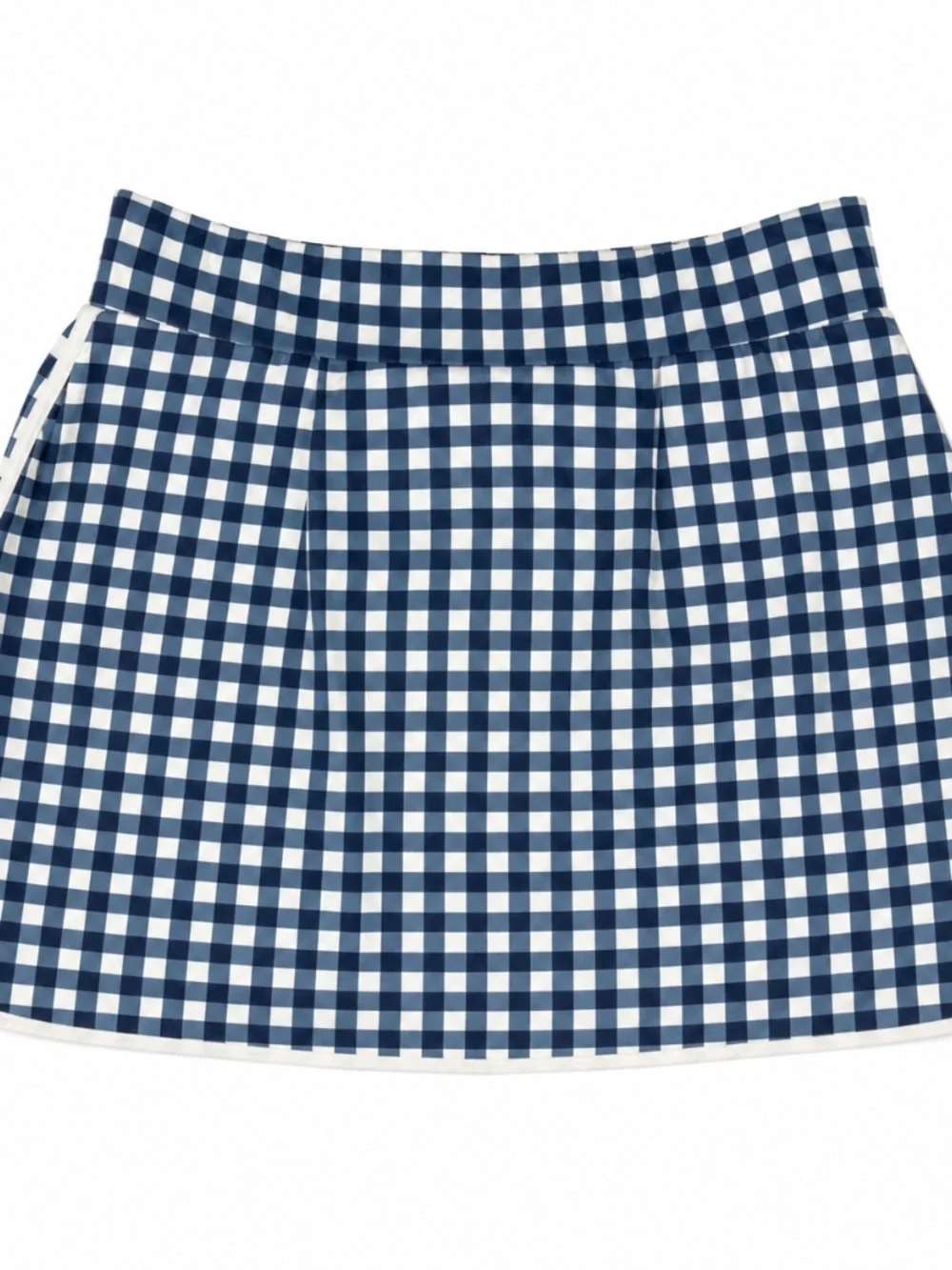 J. Crew Gingham Skirt Womens Size S Small Blue White Grid A-Line Casual Preppy - Picture 2 of 5